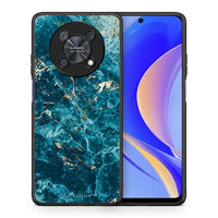 Thumbnail for Θήκη Huawei Nova Y90 Marble Blue από τη Smartfits με σχέδιο στο πίσω μέρος και μαύρο περίβλημα | Huawei Nova Y90 Marble Blue case with colorful back and black bezels