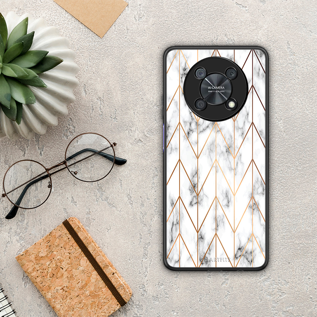 Marble Gold Geometric - Huawei Nova Y90 case