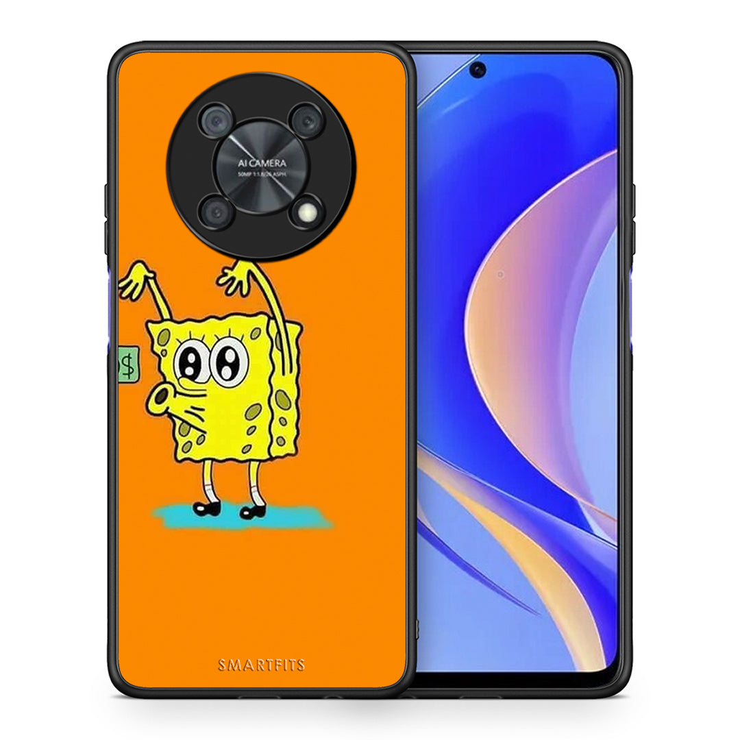 Θήκη Αγίου Βαλεντίνου Huawei Nova Y90 No Money 2 από τη Smartfits με σχέδιο στο πίσω μέρος και μαύρο περίβλημα | Huawei Nova Y90 No Money 2 case with colorful back and black bezels