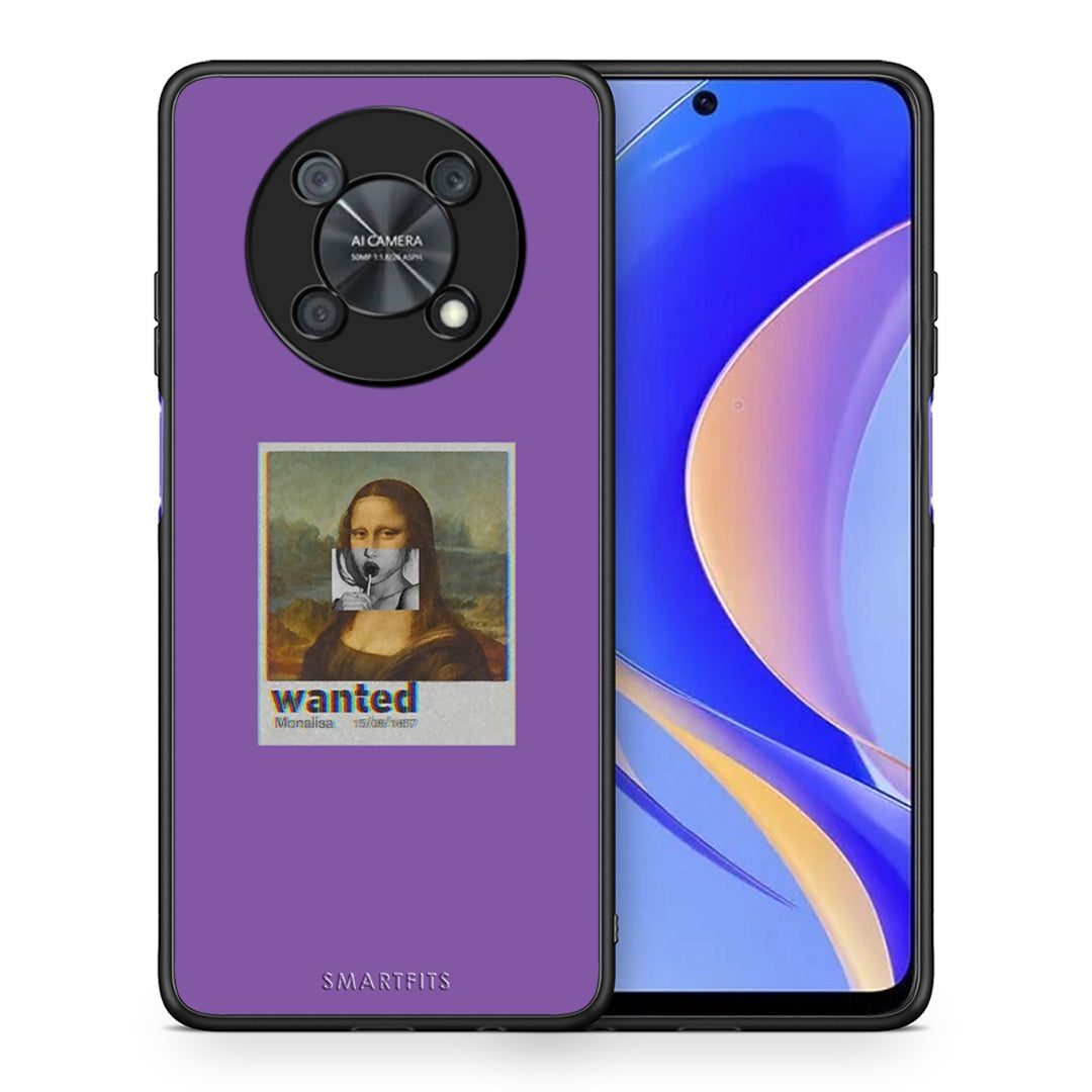 Θήκη Huawei Nova Y90 Monalisa Popart από τη Smartfits με σχέδιο στο πίσω μέρος και μαύρο περίβλημα | Huawei Nova Y90 Monalisa Popart case with colorful back and black bezels