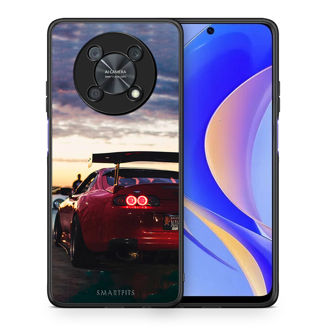 Θήκη Huawei Nova Y90 Racing Supra από τη Smartfits με σχέδιο στο πίσω μέρος και μαύρο περίβλημα | Huawei Nova Y90 Racing Supra case with colorful back and black bezels