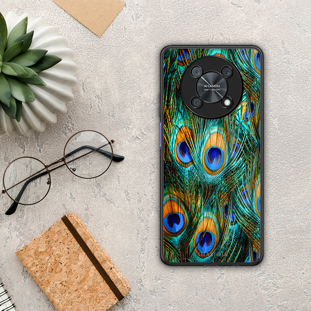Real Peacock Feathers - Huawei Nova Y90 case