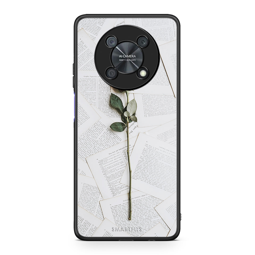 Huawei Nova Y90 Red Rose θήκη από τη Smartfits με σχέδιο στο πίσω μέρος και μαύρο περίβλημα | Smartphone case with colorful back and black bezels by Smartfits