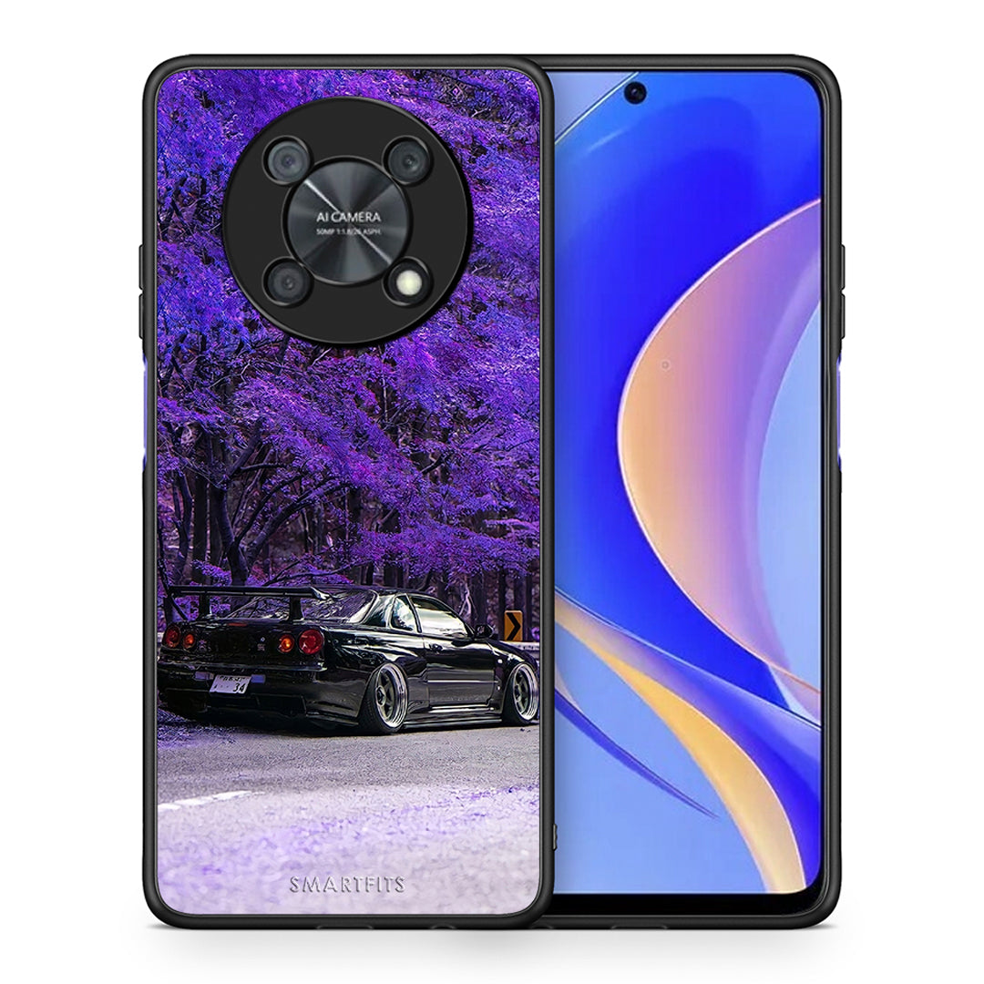 Θήκη Αγίου Βαλεντίνου Huawei Nova Y90 Super Car από τη Smartfits με σχέδιο στο πίσω μέρος και μαύρο περίβλημα | Huawei Nova Y90 Super Car case with colorful back and black bezels