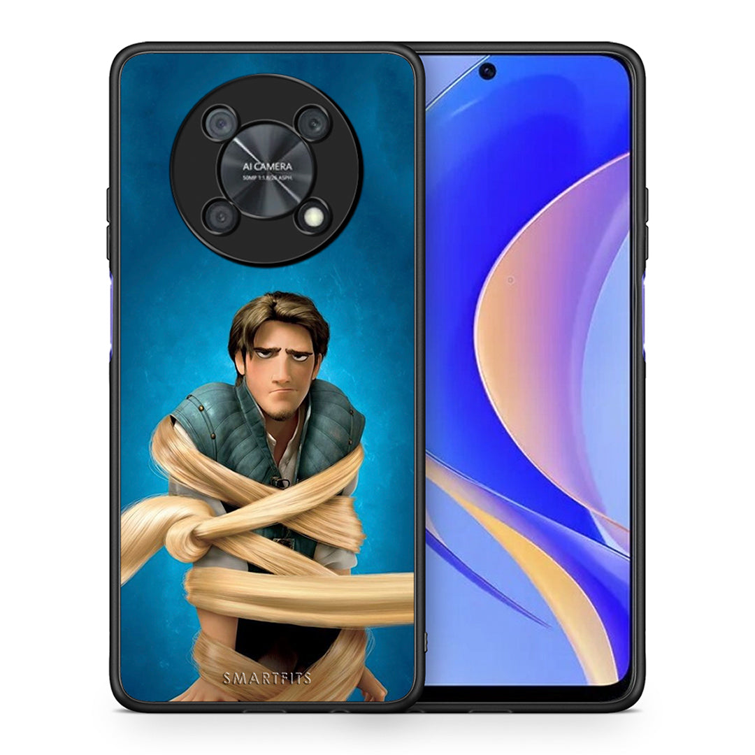 Θήκη Αγίου Βαλεντίνου Huawei Nova Y90 Tangled 1 από τη Smartfits με σχέδιο στο πίσω μέρος και μαύρο περίβλημα | Huawei Nova Y90 Tangled 1 case with colorful back and black bezels