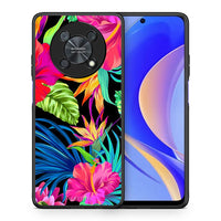 Thumbnail for Θήκη Huawei Nova Y90 Tropical Flowers από τη Smartfits με σχέδιο στο πίσω μέρος και μαύρο περίβλημα | Huawei Nova Y90 Tropical Flowers case with colorful back and black bezels