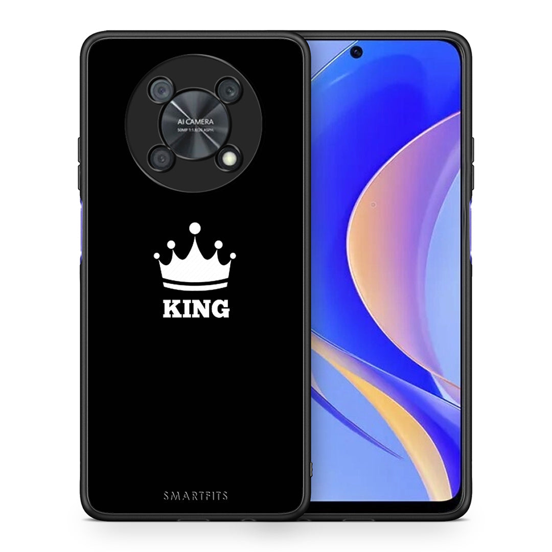 Θήκη Huawei Nova Y90 King Valentine από τη Smartfits με σχέδιο στο πίσω μέρος και μαύρο περίβλημα | Huawei Nova Y90 King Valentine case with colorful back and black bezels