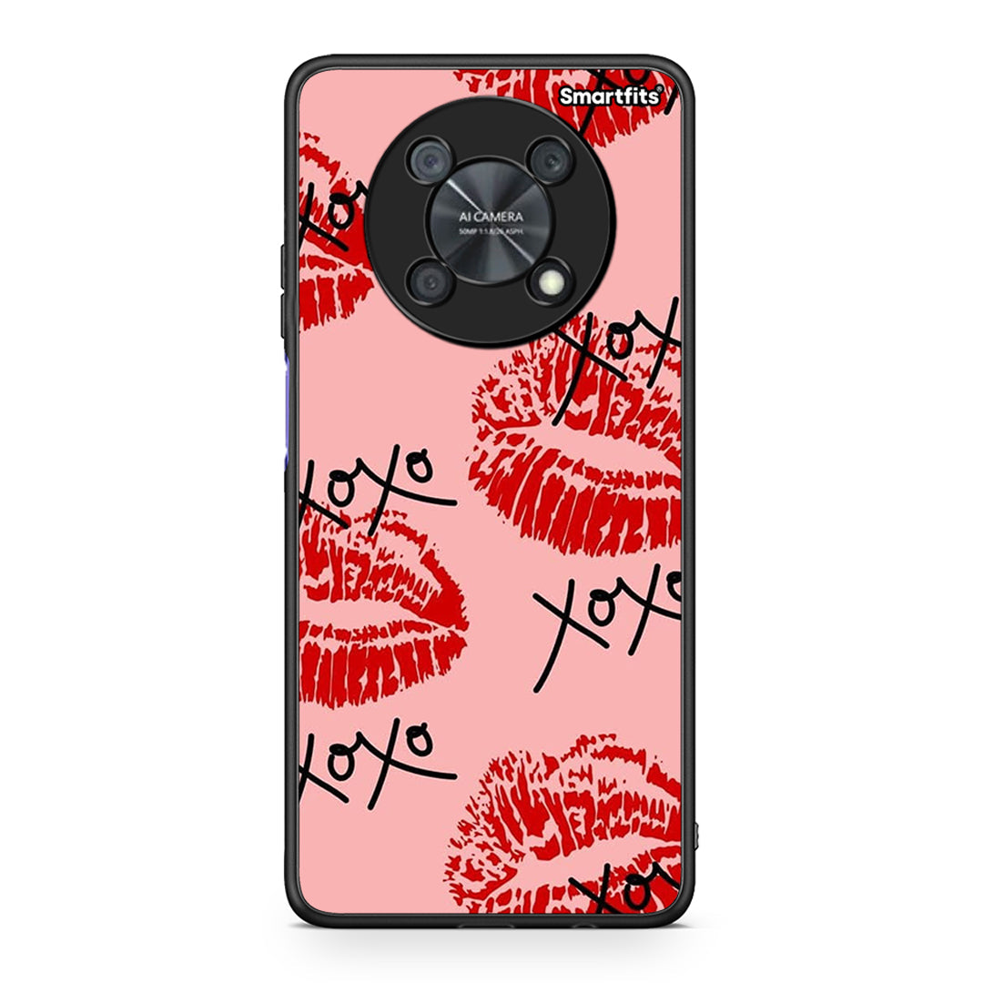 Huawei Nova Y90 XOXO Lips θήκη από τη Smartfits με σχέδιο στο πίσω μέρος και μαύρο περίβλημα | Smartphone case with colorful back and black bezels by Smartfits
