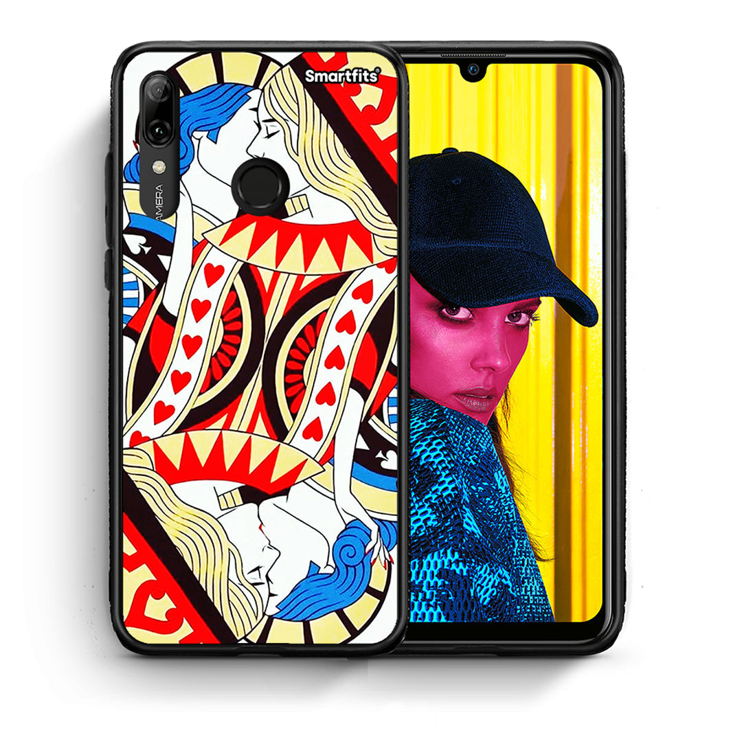 Θήκη Huawei P Smart 2019 Card Love από τη Smartfits με σχέδιο στο πίσω μέρος και μαύρο περίβλημα | Huawei P Smart 2019 Card Love case with colorful back and black bezels