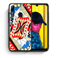 Thumbnail for Θήκη Huawei P Smart 2019 Card Love από τη Smartfits με σχέδιο στο πίσω μέρος και μαύρο περίβλημα | Huawei P Smart 2019 Card Love case with colorful back and black bezels