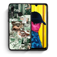 Thumbnail for Θήκη Αγίου Βαλεντίνου Huawei P Smart 2019 Collage Dude από τη Smartfits με σχέδιο στο πίσω μέρος και μαύρο περίβλημα | Huawei P Smart 2019 Collage Dude case with colorful back and black bezels