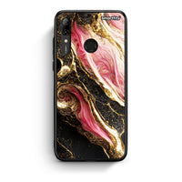 Thumbnail for Huawei P Smart 2019 Glamorous Pink Marble θήκη από τη Smartfits με σχέδιο στο πίσω μέρος και μαύρο περίβλημα | Smartphone case with colorful back and black bezels by Smartfits