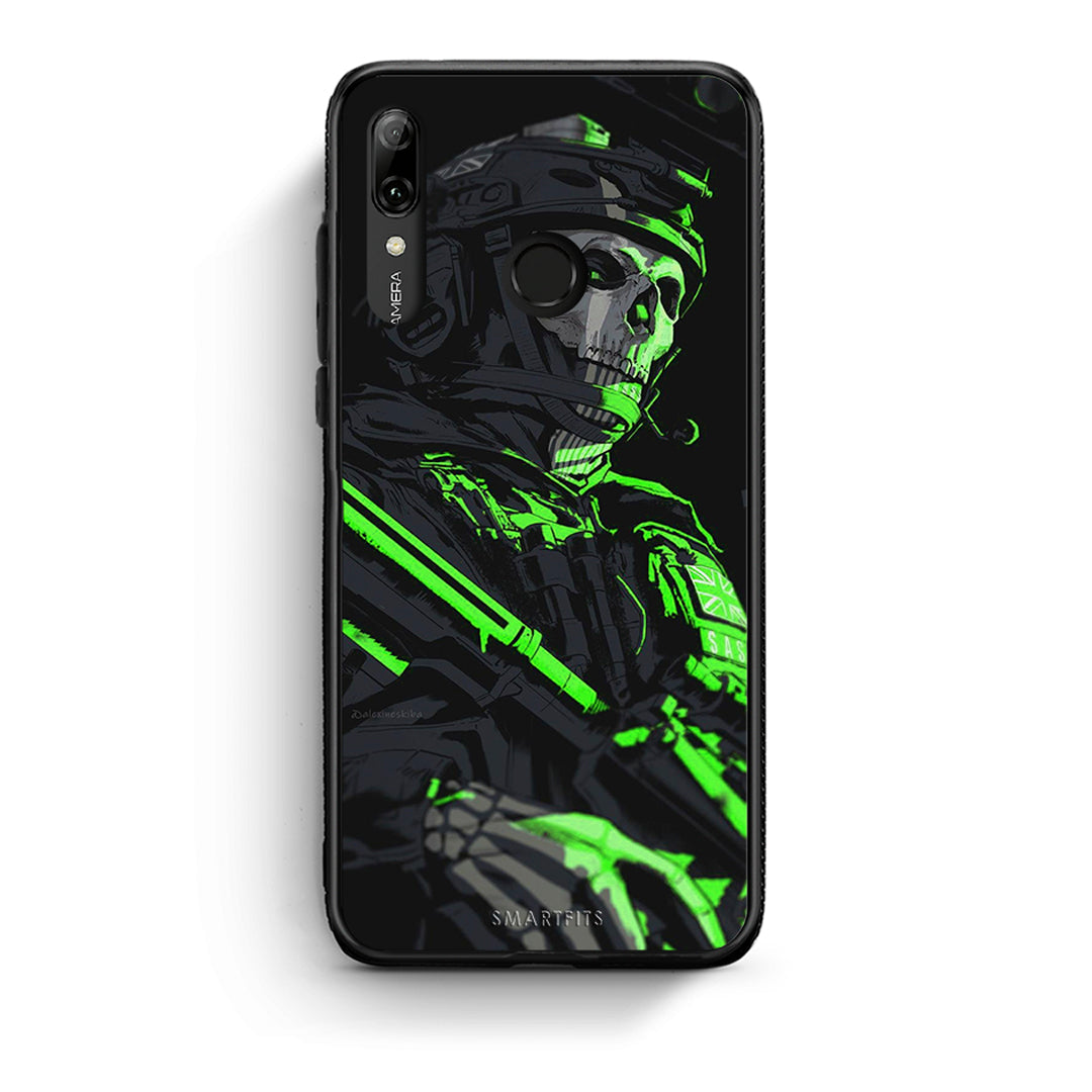 Huawei P Smart 2019 Green Soldier Θήκη Αγίου Βαλεντίνου από τη Smartfits με σχέδιο στο πίσω μέρος και μαύρο περίβλημα | Smartphone case with colorful back and black bezels by Smartfits