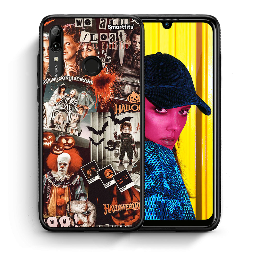 Θήκη Huawei P Smart 2019 Halloween Spooky Season από τη Smartfits με σχέδιο στο πίσω μέρος και μαύρο περίβλημα | Huawei P Smart 2019 Halloween Spooky Season case with colorful back and black bezels