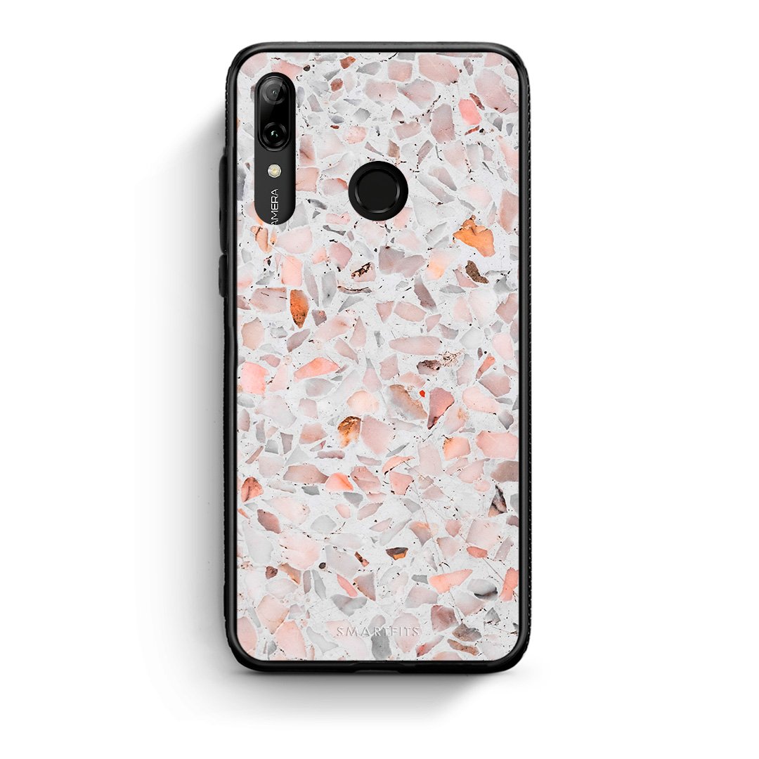 Huawei P Smart 2019 Marble Terrazzo θήκη από τη Smartfits με σχέδιο στο πίσω μέρος και μαύρο περίβλημα | Smartphone case with colorful back and black bezels by Smartfits