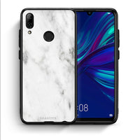 Thumbnail for Θήκη Huawei P Smart 2019 White Marble από τη Smartfits με σχέδιο στο πίσω μέρος και μαύρο περίβλημα | Huawei P Smart 2019 White Marble case with colorful back and black bezels