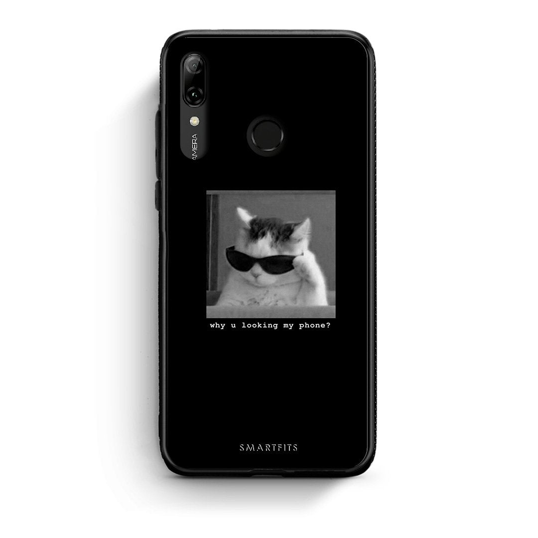 Huawei P Smart 2019 Meme Cat θήκη από τη Smartfits με σχέδιο στο πίσω μέρος και μαύρο περίβλημα | Smartphone case with colorful back and black bezels by Smartfits