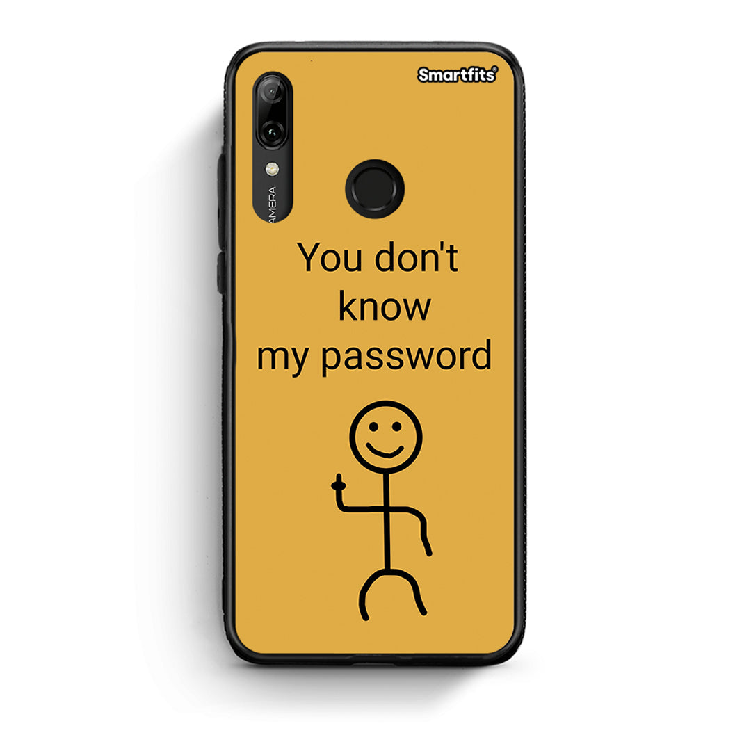 Huawei P Smart 2019 My Password Θήκη από τη Smartfits με σχέδιο στο πίσω μέρος και μαύρο περίβλημα | Smartphone case with colorful back and black bezels by Smartfits