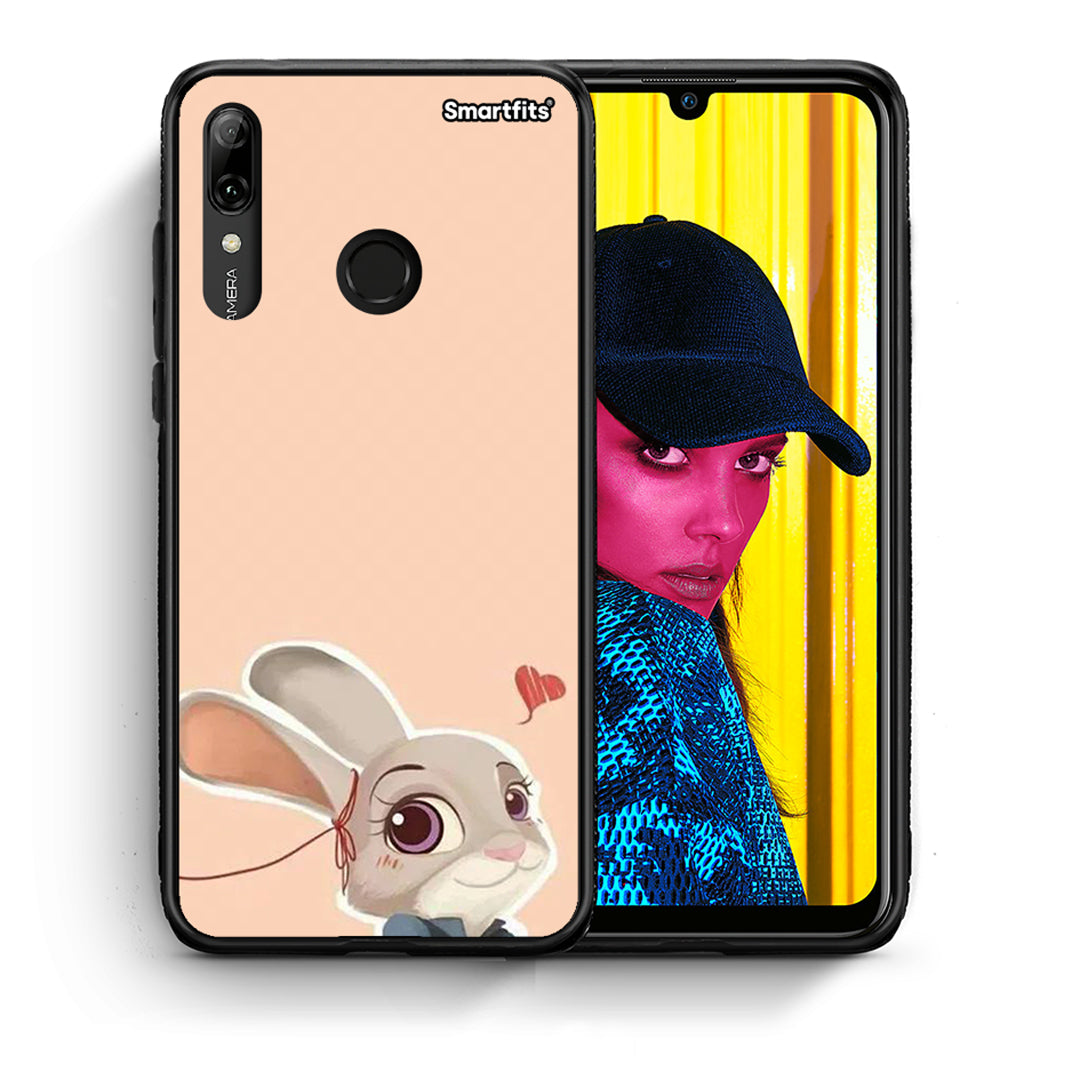 Θήκη Huawei P Smart 2019 Nick Wilde And Judy Hopps Love 2 από τη Smartfits με σχέδιο στο πίσω μέρος και μαύρο περίβλημα | Huawei P Smart 2019 Nick Wilde And Judy Hopps Love 2 case with colorful back and black bezels