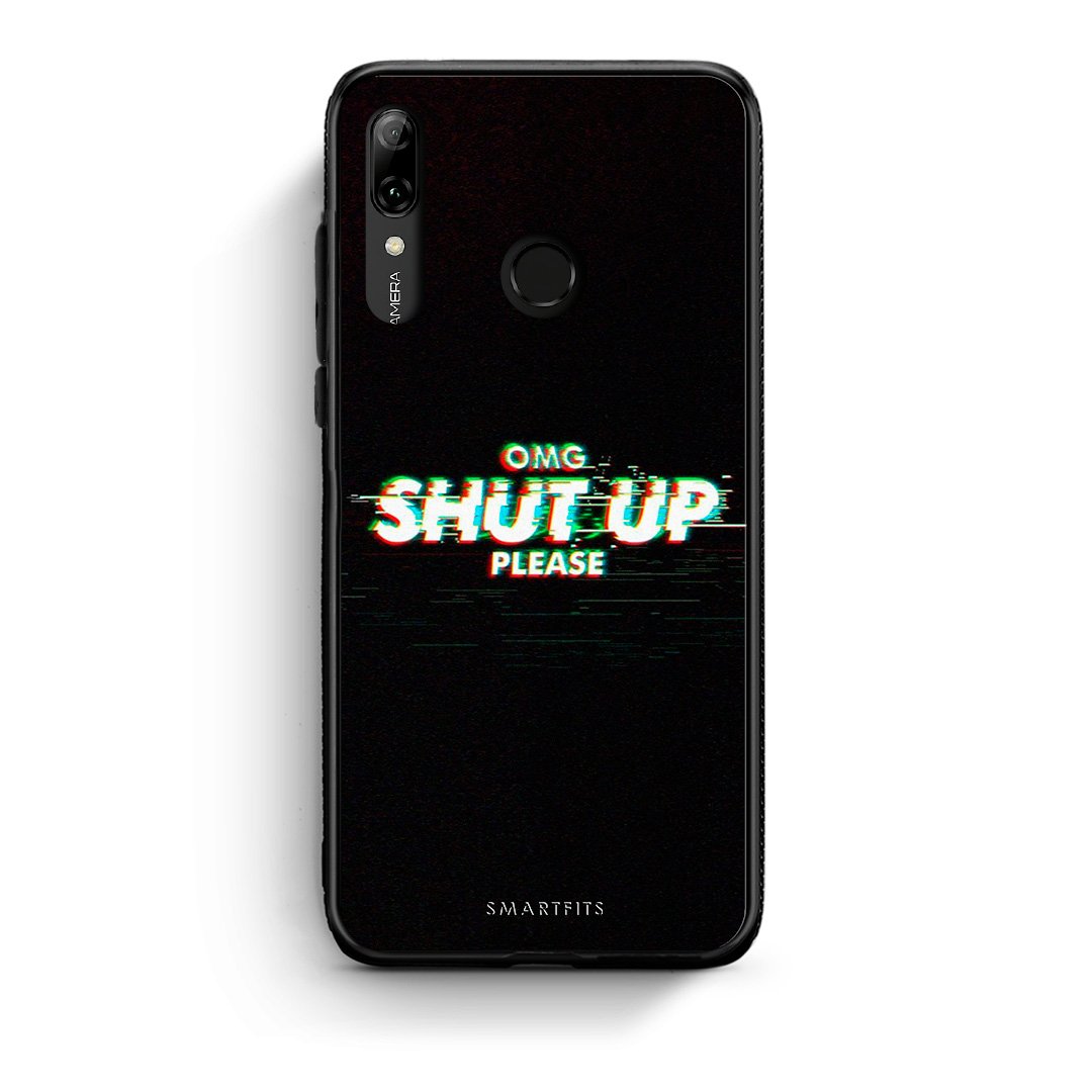 Huawei P Smart 2019 OMG ShutUp θήκη από τη Smartfits με σχέδιο στο πίσω μέρος και μαύρο περίβλημα | Smartphone case with colorful back and black bezels by Smartfits