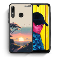 Thumbnail for Θήκη Huawei P Smart 2019 Pixel Sunset από τη Smartfits με σχέδιο στο πίσω μέρος και μαύρο περίβλημα | Huawei P Smart 2019 Pixel Sunset case with colorful back and black bezels
