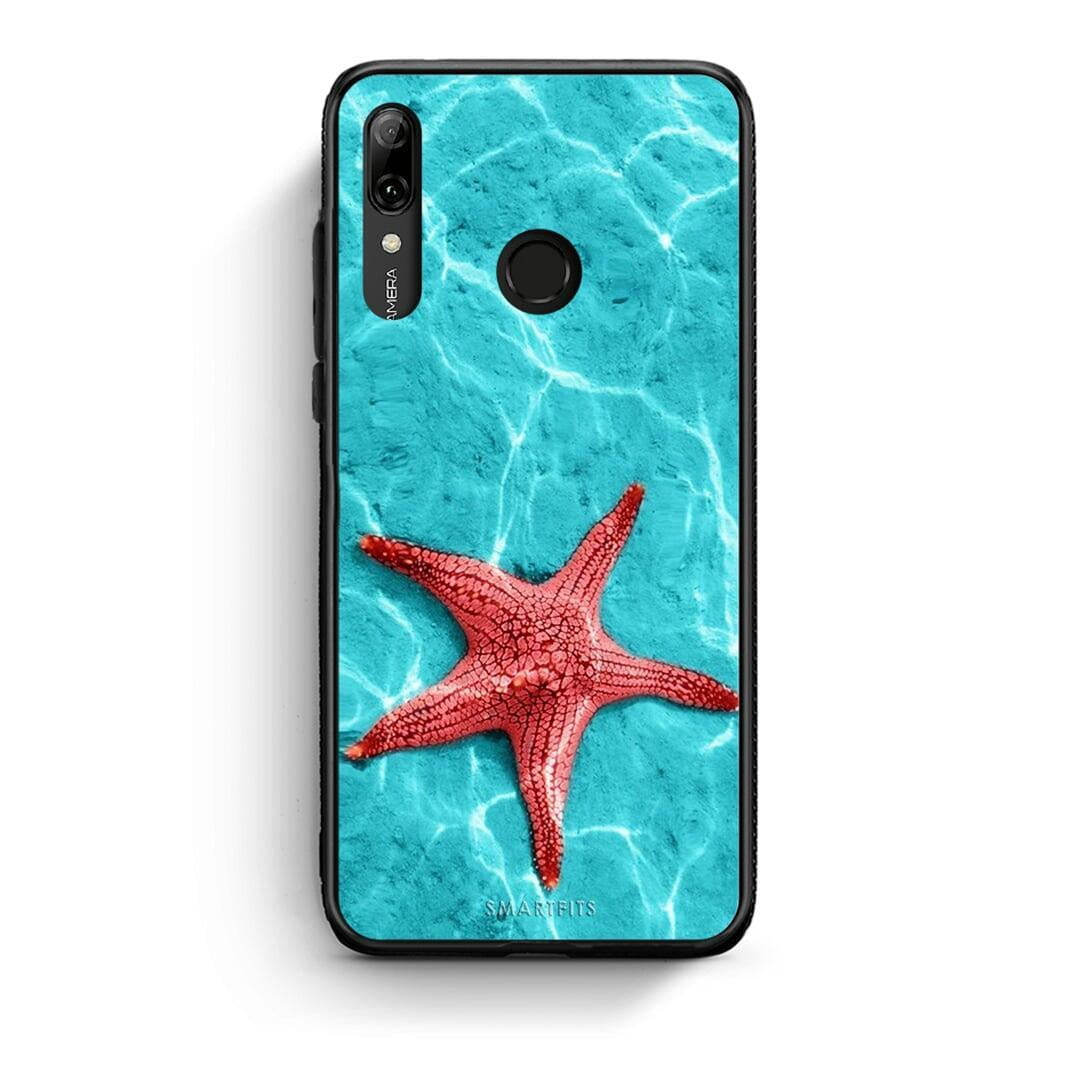 Huawei P Smart 2019 Red Starfish Θήκη από τη Smartfits με σχέδιο στο πίσω μέρος και μαύρο περίβλημα | Smartphone case with colorful back and black bezels by Smartfits