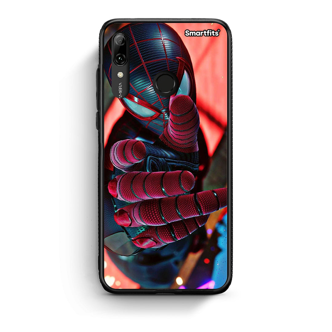 Huawei P Smart 2019 Spider Hand Θήκη από τη Smartfits με σχέδιο στο πίσω μέρος και μαύρο περίβλημα | Smartphone case with colorful back and black bezels by Smartfits