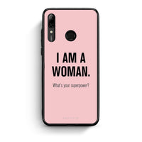 Thumbnail for Huawei P Smart 2019 Superpower Woman θήκη από τη Smartfits με σχέδιο στο πίσω μέρος και μαύρο περίβλημα | Smartphone case with colorful back and black bezels by Smartfits