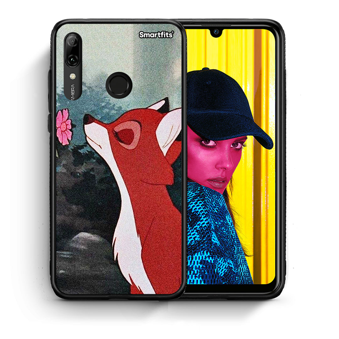 Θήκη Huawei P Smart 2019 Tod And Vixey Love 2 από τη Smartfits με σχέδιο στο πίσω μέρος και μαύρο περίβλημα | Huawei P Smart 2019 Tod And Vixey Love 2 case with colorful back and black bezels