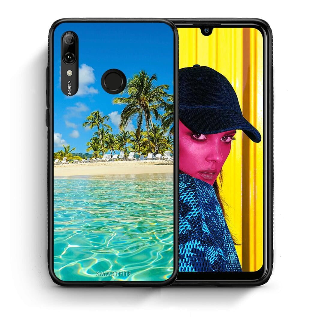 Θήκη Huawei P Smart 2019 Tropical Vibes από τη Smartfits με σχέδιο στο πίσω μέρος και μαύρο περίβλημα | Huawei P Smart 2019 Tropical Vibes case with colorful back and black bezels