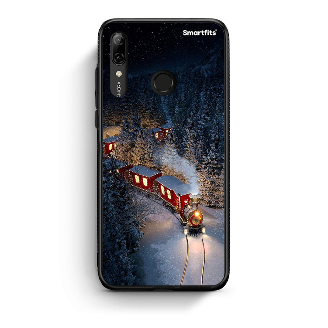 Huawei P Smart 2019 Xmas Train θήκη από τη Smartfits με σχέδιο στο πίσω μέρος και μαύρο περίβλημα | Smartphone case with colorful back and black bezels by Smartfits