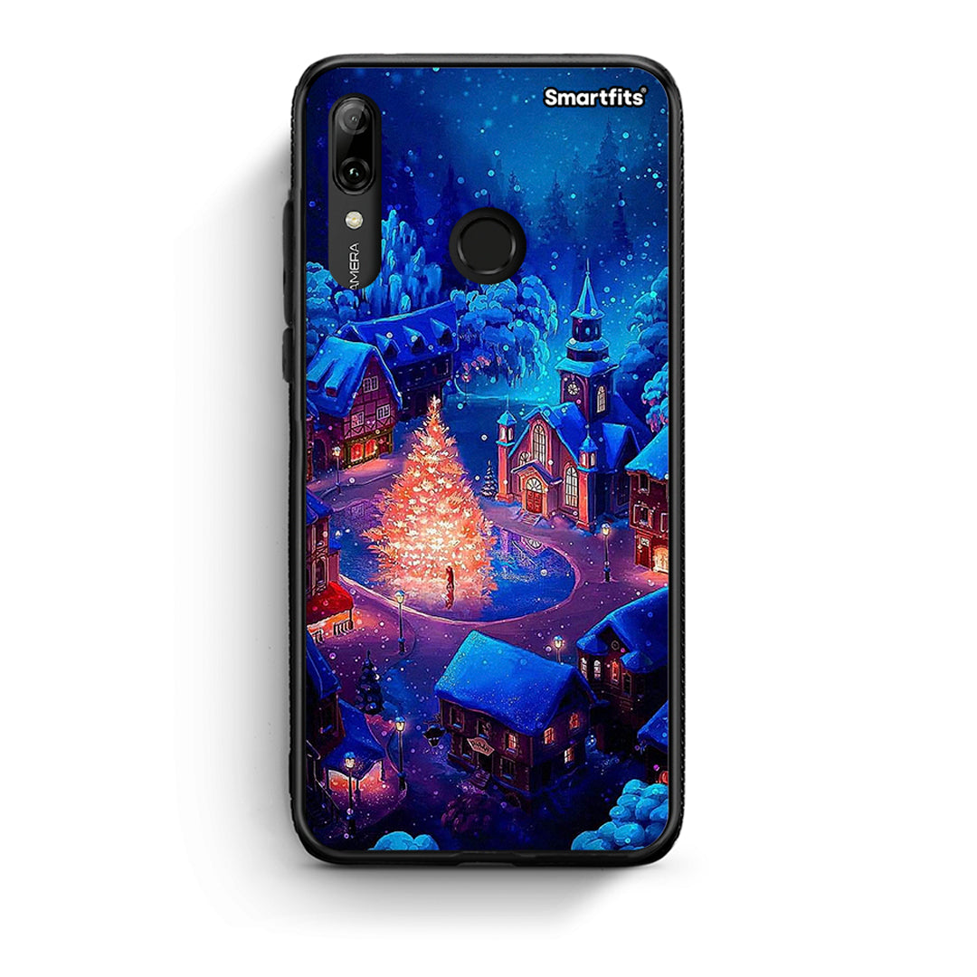 Huawei P Smart 2019 Xmas Village θήκη από τη Smartfits με σχέδιο στο πίσω μέρος και μαύρο περίβλημα | Smartphone case with colorful back and black bezels by Smartfits