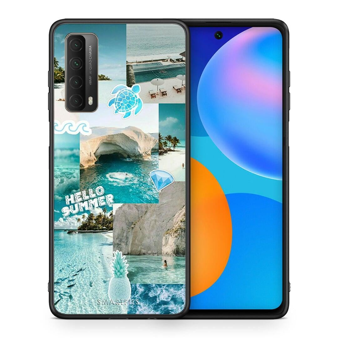 Θήκη Huawei P Smart 2021 Aesthetic Summer από τη Smartfits με σχέδιο στο πίσω μέρος και μαύρο περίβλημα | Huawei P Smart 2021 Aesthetic Summer case with colorful back and black bezels