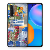 Thumbnail for Θήκη Huawei P Smart 2021 All Greek από τη Smartfits με σχέδιο στο πίσω μέρος και μαύρο περίβλημα | Huawei P Smart 2021 All Greek case with colorful back and black bezels