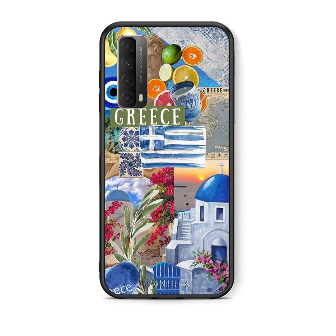 Θήκη Huawei P Smart 2021 All Greek από τη Smartfits με σχέδιο στο πίσω μέρος και μαύρο περίβλημα | Huawei P Smart 2021 All Greek case with colorful back and black bezels