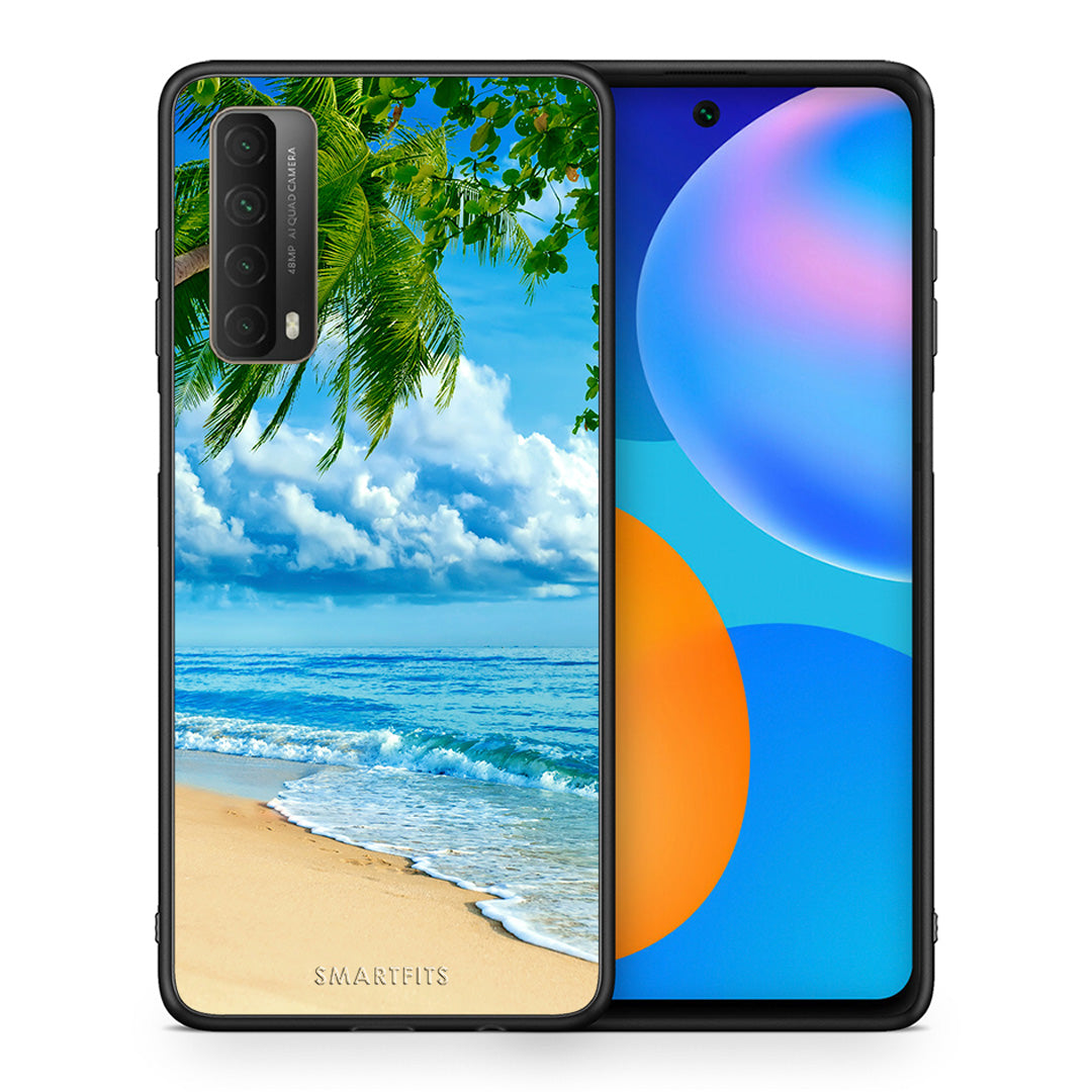 Θήκη Huawei P Smart 2021 Beautiful Beach από τη Smartfits με σχέδιο στο πίσω μέρος και μαύρο περίβλημα | Huawei P Smart 2021 Beautiful Beach case with colorful back and black bezels