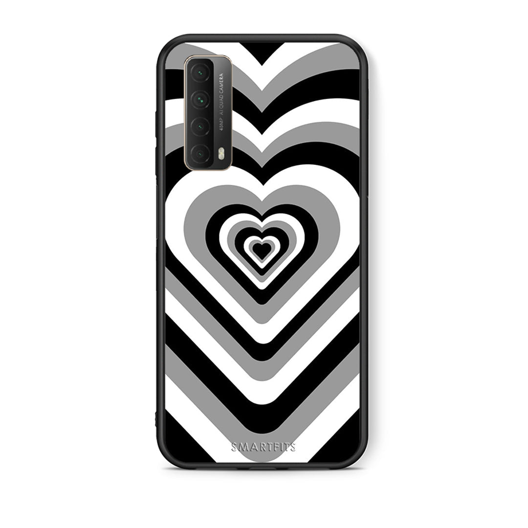 Θήκη Huawei P Smart 2021 Black Hearts από τη Smartfits με σχέδιο στο πίσω μέρος και μαύρο περίβλημα | Huawei P Smart 2021 Black Hearts case with colorful back and black bezels