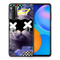 Thumbnail for Θήκη Huawei P Smart 2021 Cat Collage από τη Smartfits με σχέδιο στο πίσω μέρος και μαύρο περίβλημα | Huawei P Smart 2021 Cat Collage case with colorful back and black bezels