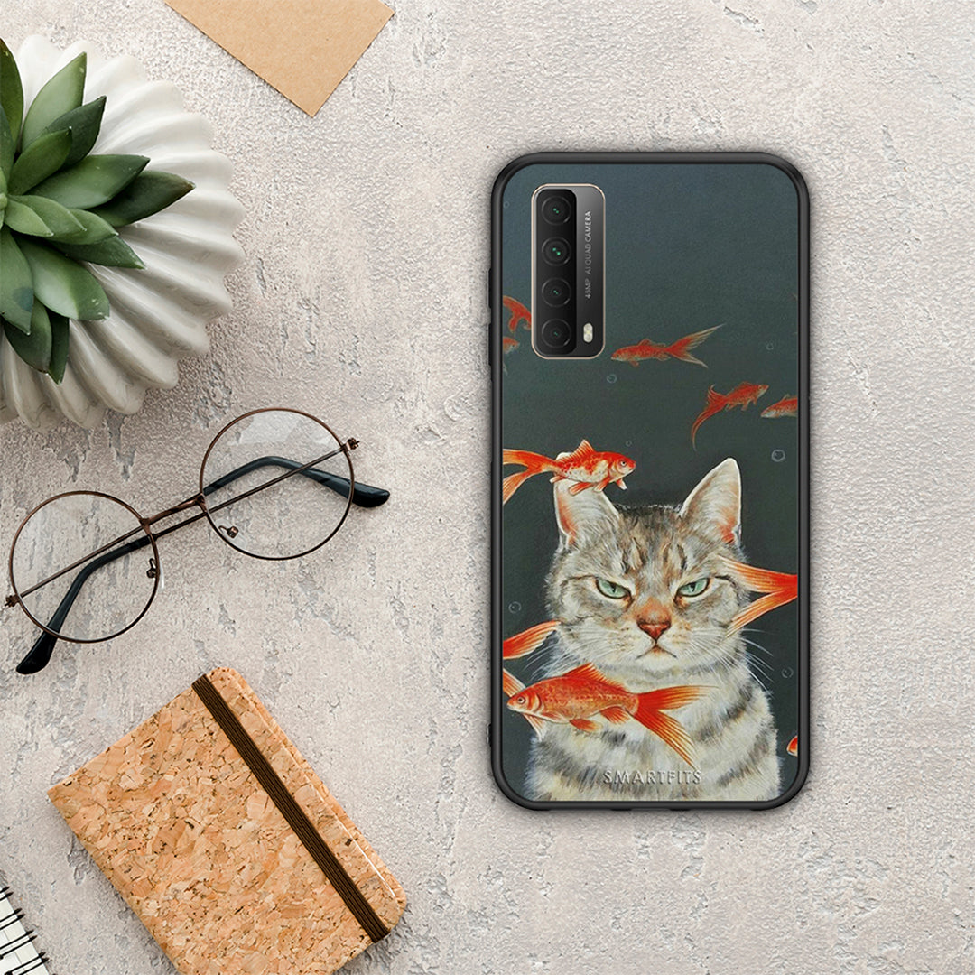Cat Goldfish - Huawei P Smart 2021 θήκη