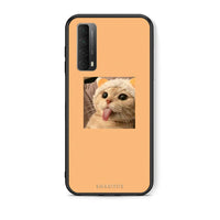 Thumbnail for Θήκη Huawei P Smart 2021 Cat Tongue από τη Smartfits με σχέδιο στο πίσω μέρος και μαύρο περίβλημα | Huawei P Smart 2021 Cat Tongue case with colorful back and black bezels