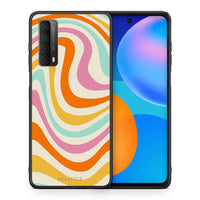 Thumbnail for Θήκη Huawei P Smart 2021 Colourful Waves από τη Smartfits με σχέδιο στο πίσω μέρος και μαύρο περίβλημα | Huawei P Smart 2021 Colourful Waves case with colorful back and black bezels