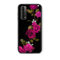 Thumbnail for Θήκη Huawei P Smart 2021 Red Roses Flower από τη Smartfits με σχέδιο στο πίσω μέρος και μαύρο περίβλημα | Huawei P Smart 2021 Red Roses Flower case with colorful back and black bezels