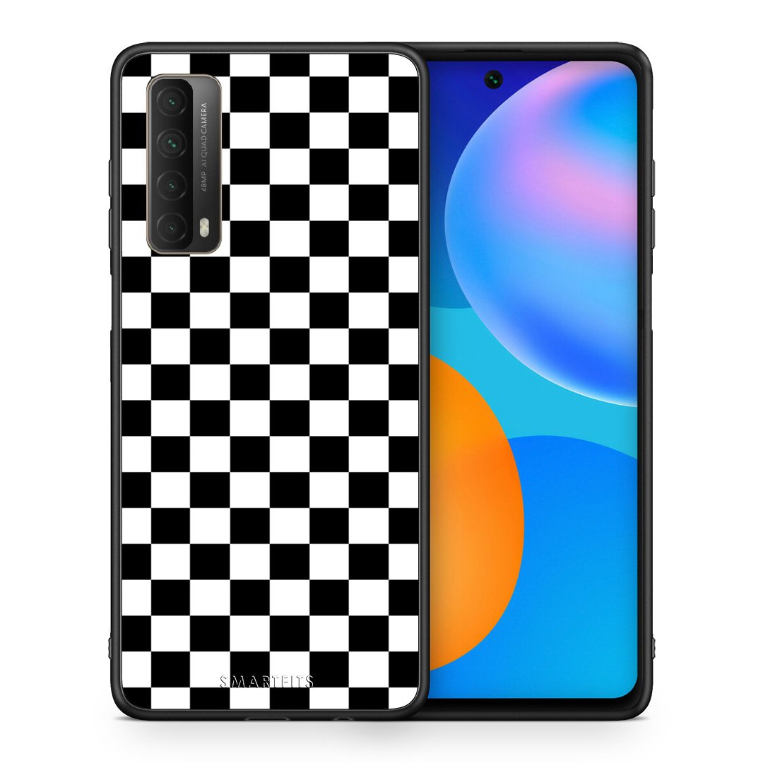 Θήκη Huawei P Smart 2021 Squares Geometric από τη Smartfits με σχέδιο στο πίσω μέρος και μαύρο περίβλημα | Huawei P Smart 2021 Squares Geometric case with colorful back and black bezels