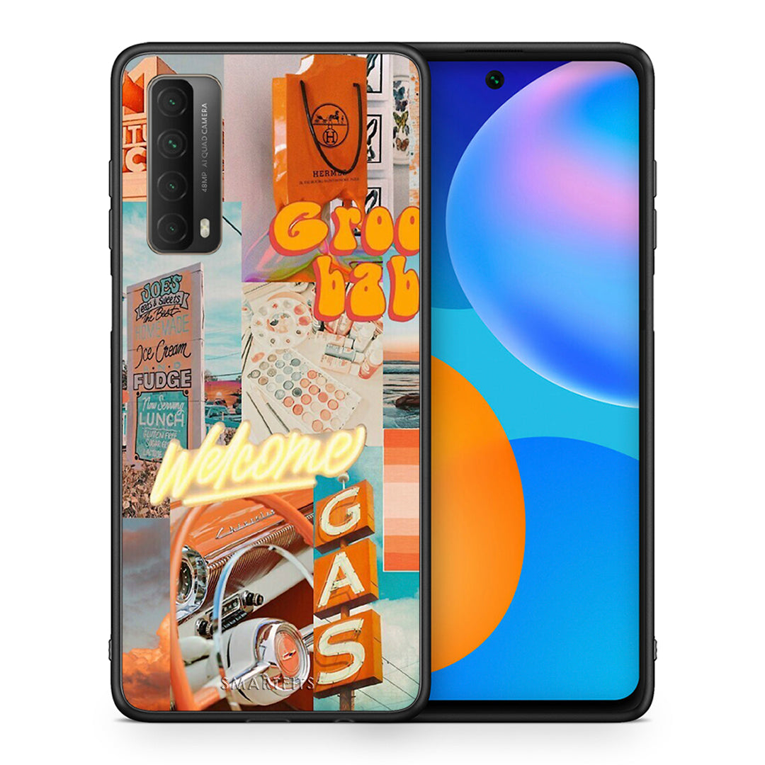 Θήκη Αγίου Βαλεντίνου Huawei P Smart 2021 Groovy Babe από τη Smartfits με σχέδιο στο πίσω μέρος και μαύρο περίβλημα | Huawei P Smart 2021 Groovy Babe case with colorful back and black bezels