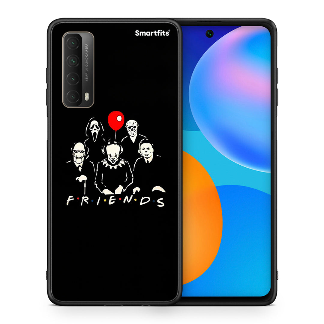 Θήκη Huawei P Smart 2021 Halloween Friends από τη Smartfits με σχέδιο στο πίσω μέρος και μαύρο περίβλημα | Huawei P Smart 2021 Halloween Friends case with colorful back and black bezels