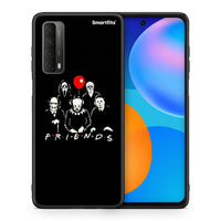 Thumbnail for Θήκη Huawei P Smart 2021 Halloween Friends από τη Smartfits με σχέδιο στο πίσω μέρος και μαύρο περίβλημα | Huawei P Smart 2021 Halloween Friends case with colorful back and black bezels