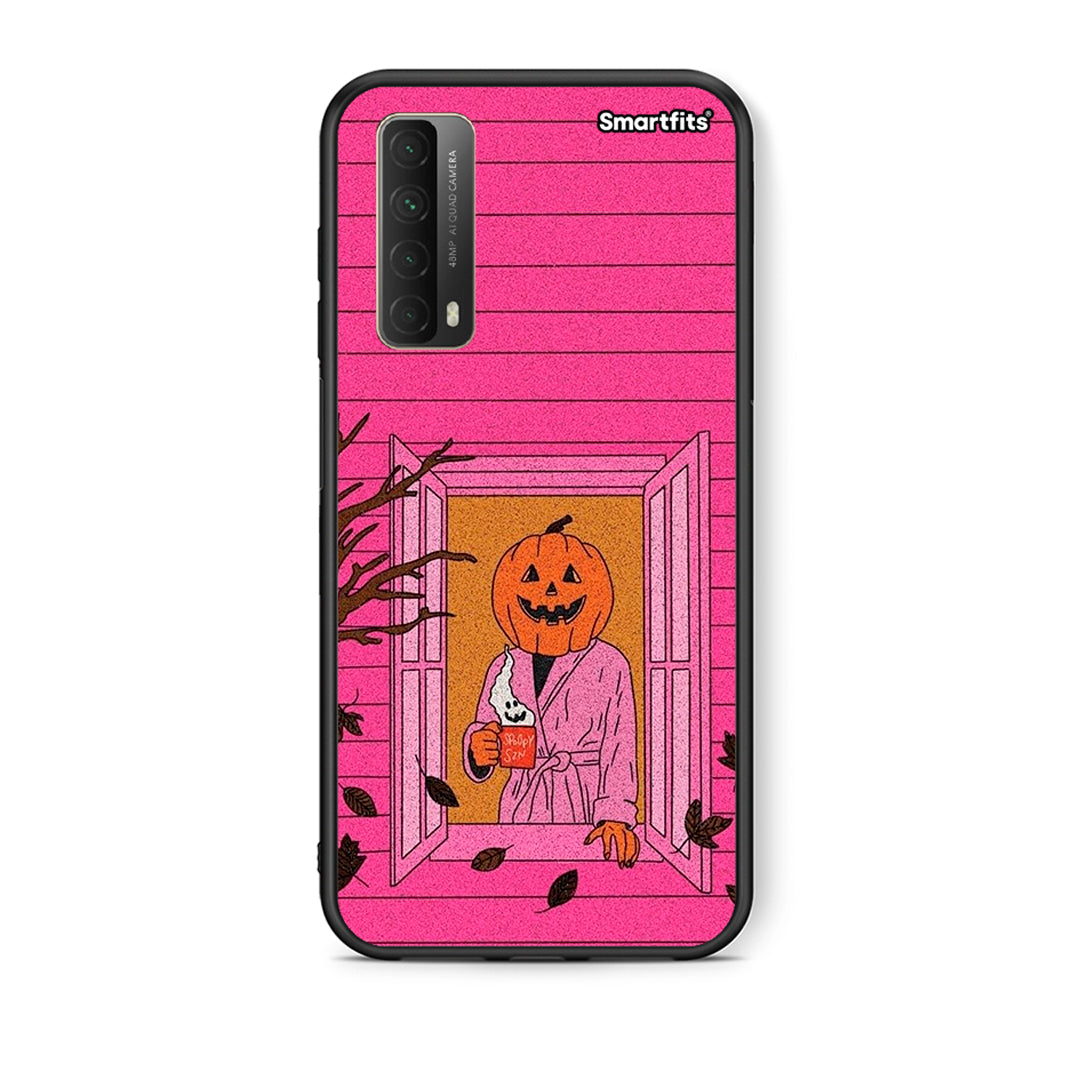 Θήκη Huawei P Smart 2021 Halloween Pumpkin Lady από τη Smartfits με σχέδιο στο πίσω μέρος και μαύρο περίβλημα | Huawei P Smart 2021 Halloween Pumpkin Lady case with colorful back and black bezels