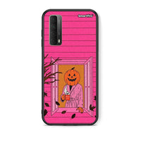 Thumbnail for Θήκη Huawei P Smart 2021 Halloween Pumpkin Lady από τη Smartfits με σχέδιο στο πίσω μέρος και μαύρο περίβλημα | Huawei P Smart 2021 Halloween Pumpkin Lady case with colorful back and black bezels