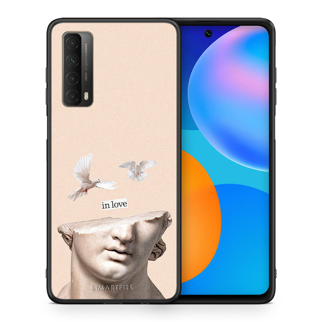 Θήκη Huawei P Smart 2021 In Love από τη Smartfits με σχέδιο στο πίσω μέρος και μαύρο περίβλημα | Huawei P Smart 2021 In Love case with colorful back and black bezels