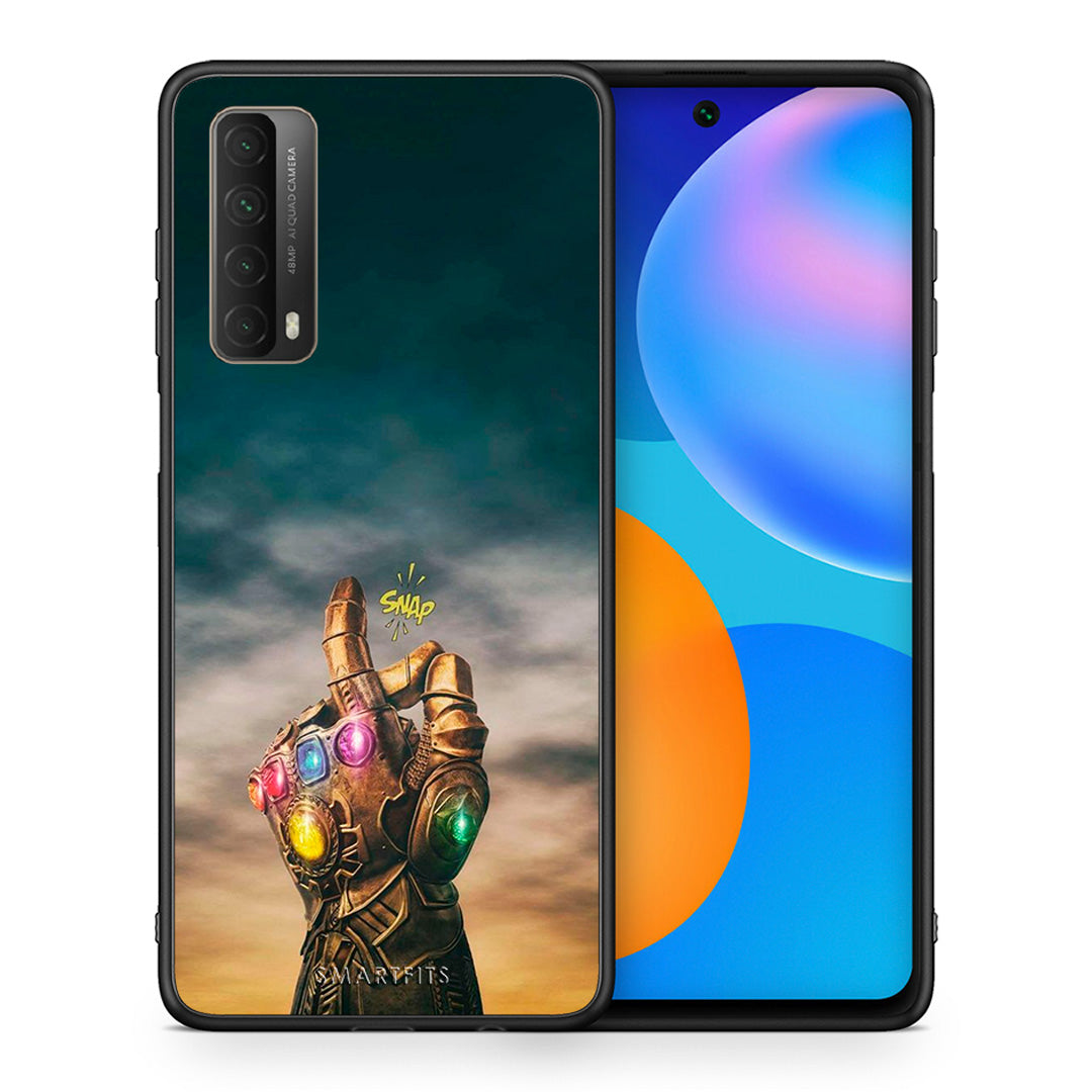 Θήκη Huawei P Smart 2021 Infinity Snap από τη Smartfits με σχέδιο στο πίσω μέρος και μαύρο περίβλημα | Huawei P Smart 2021 Infinity Snap case with colorful back and black bezels